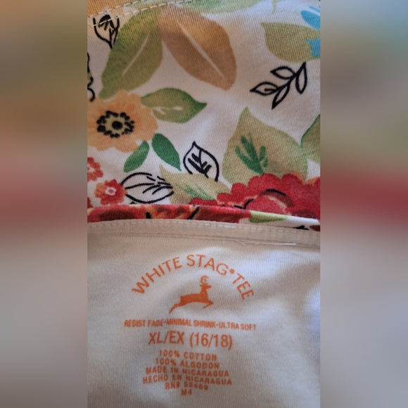 🍃WHITE STAG women's floral t-shirt. Size XL - Picture 5 of 5